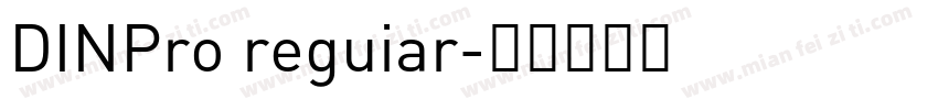 DINPro reguiar字体转换